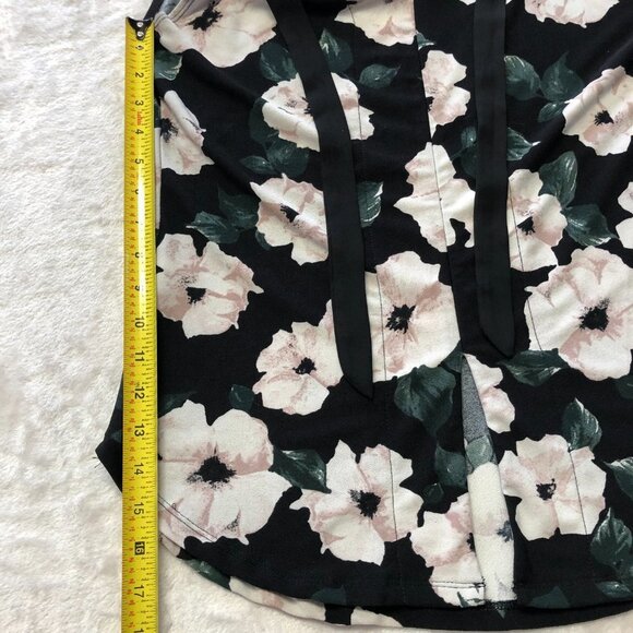 Floral Sleeveless Deep V Neck Blouse Top - Picture 7 of 8